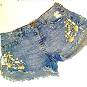 Sale -  Free People Distressed Jean Shorts Size 26